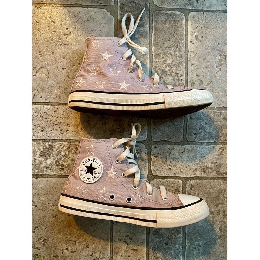 Converse Chuck Taylor All Star High Top Lavender Star Print Youth 1
